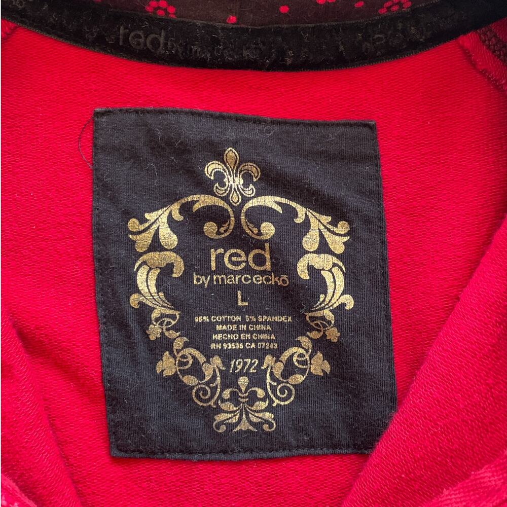 Red By Marc Ecko Y2K 2010s Red Bandana Womens Hoodie / Sz L / Slim Fit Cropped - Picture 10 of 11